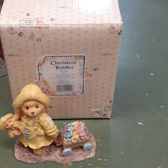 Cherished Teddies 1997 Joyce Plant A Rainbow And Watch It Grow SPRING w/ Box I8 - Picture 2 of 11